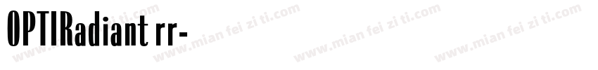 OPTIRadiant rr字体转换